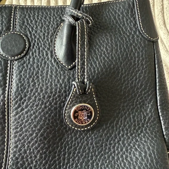 Dooney & Bourne Black Pebbled Grain Leather Satchel - Picture 6 of 13